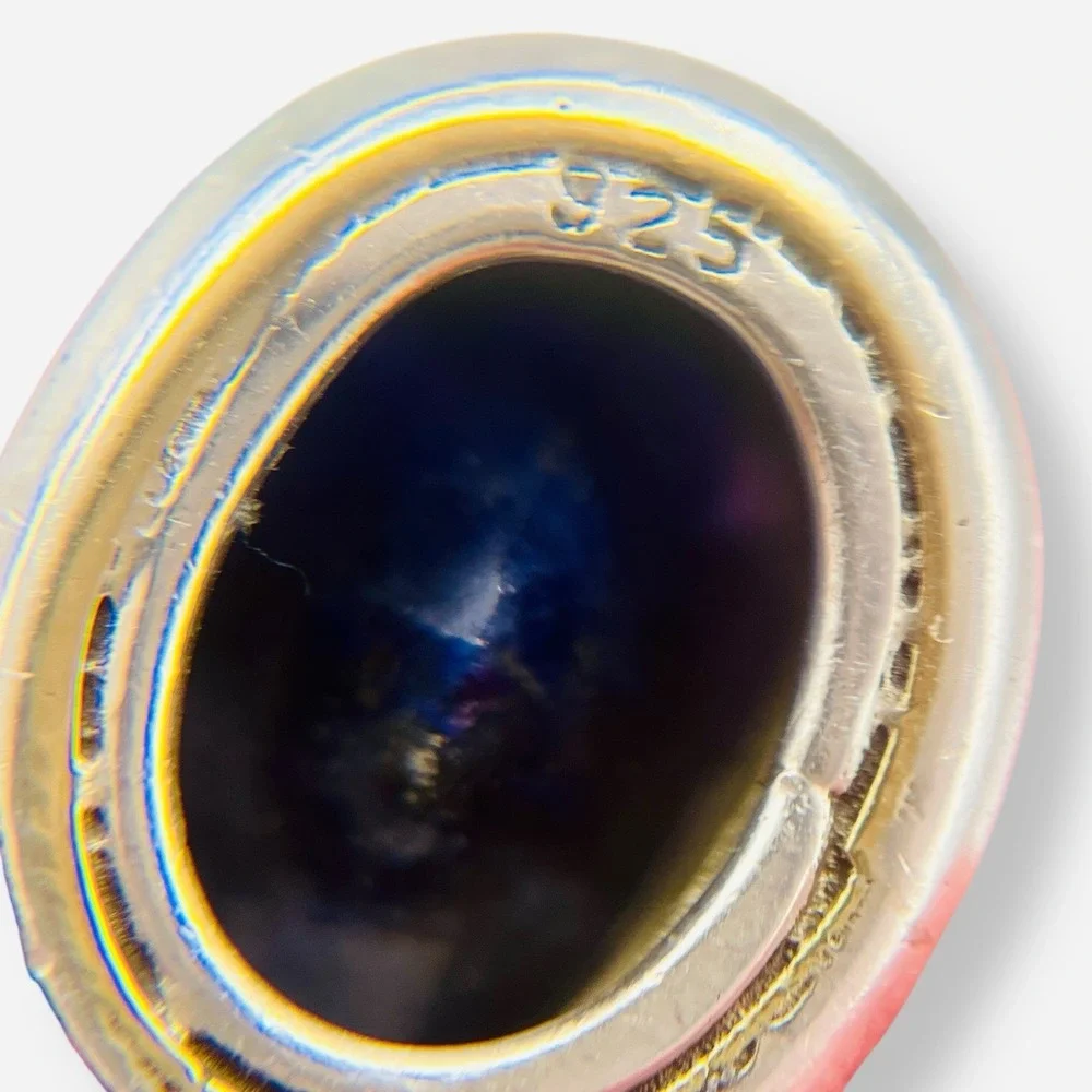 Sundance Catalog Sterling Silver Gold‎ Sapphire September Earrings Teo Tone